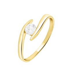Bague Solitaire Camilia Or Jaune Oxyde De Zirconium