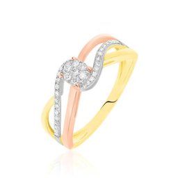 Bague Kyliane Or Tricolore Diamant