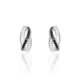 Boucles D'oreilles Puces Bethany Argent Blanc Oxyde De Zirconium