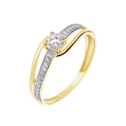 Bague Solitaire Armelle Or Jaune Oxyde De Zirconium