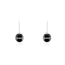 Boucles D'oreilles Pendantes Nina Cera Argent Strass Et Céramique