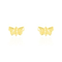 Boucles D'oreilles Puces Bartholomee Papillon Or Jaune