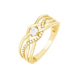 Bague Harmonia Or Jaune Oxyde De Zirconium