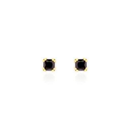 Boucles D'oreilles Puces Doreen Carre Or Jaune Oxyde De Zirconium