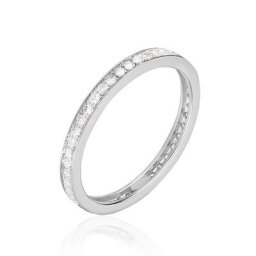 Alliance Juliette Tour Complet Or Blanc Diamant