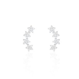 Bijoux D'oreilles Sohalia Argent Blanc Oxyde De Zirconium