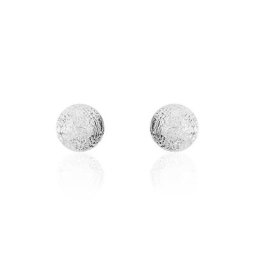 Boucles D'oreilles Puces Ayana Argent Blanc