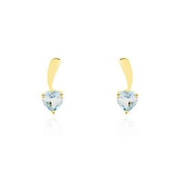 Boucles D'oreilles Puces Salona Or Jaune Topaze