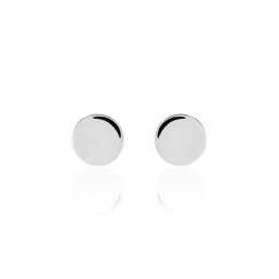 Boucles D'oreilles Puces Apoline Argent Blanc