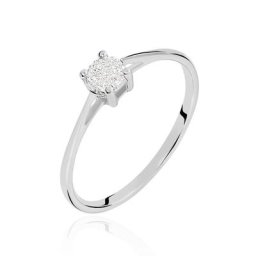 Bague Sandrine Or Blanc Diamant