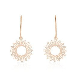 Boucles D'oreilles Pendantes Ombelline Argent Rose