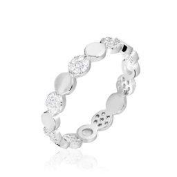 Bague Argent Blanc Capricia Oxydes De Zirconium