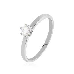 Bague Solitaire Natalia Pl Platine Blanc Diamant