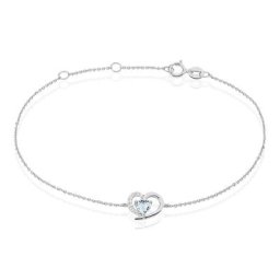 Bracelet Eliana Or Blanc Topaze Et Oxyde De Zirconium