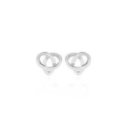 Boucles D'oreilles Puces Shainy Argent Blanc