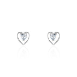 Boucles D'oreilles Puces Luann Or Blanc Topaze