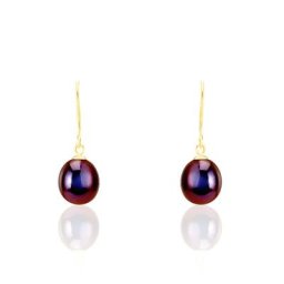 Boucles D'oreilles Pendantes Severiane Or Jaune Perle De Culture