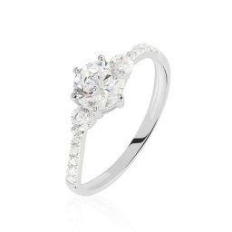 Bague Berata Or Blanc Oxyde De Zirconium
