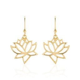 Boucles D'oreilles Pendantes Fuji Plaqué Or Jaune
