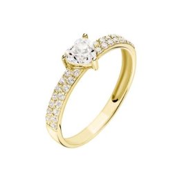 Bague Monelle Or Jaune Oxyde De Zirconium
