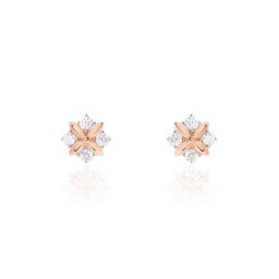 Boucles D'oreilles Pendantes Gladysse Or Rose Oxyde De Zirconium