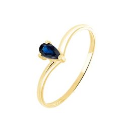 Bague Goutte Or Jaune Saphir