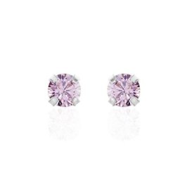 Boucles D'oreilles Puces Daria Or Blanc Oxyde De Zirconium
