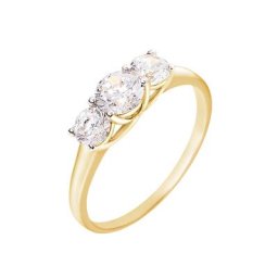 Bague Caitlin Or Jaune Oxyde De Zirconium