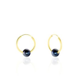 Boucles D'oreilles Puces Suraya Or Jaune Perle De Culture