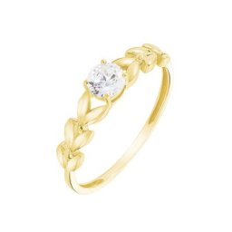Bague Solitaire Alexine Or Jaune Oxyde De Zirconium