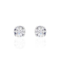 Boucles D'oreilles Puces Philia Argent Blanc Oxyde De Zirconium