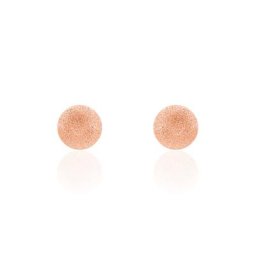 Boucles D'oreilles Puces Fidelia Boule Sablee Or Rose