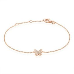 Bracelet Anne-lise Argent Rose Oxyde De Zirconium