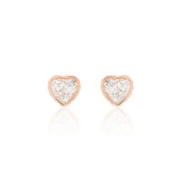 Boucles D'oreilles Puces Kadidjatou Or Rose Oxyde De Zirconium