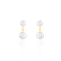 Bijoux D'oreilles Seona Or Jaune Perle De Culture