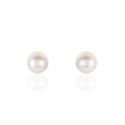 Boucles D'oreilles Puces Suki Or Jaune Perle De Culture