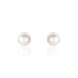 Boucles D'oreilles Puces Suki Or Jaune Perle De Culture