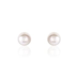 Boucles D'oreilles Puces Ursulina Or Jaune Perle De Culture