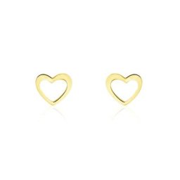 Boucles D'oreilles Puces Anne-maudae Coeurs Or Jaune
