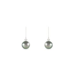 Boucles D'oreilles Pendantes Elitivae Or Blanc Perle De Tahiti