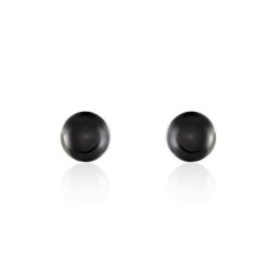 Boucles D'oreilles Puces Orbe Argent Blanc Céramique