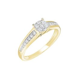 Bague Or Jaune Multi Pierres Diamants