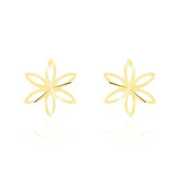 Boucles D'oreilles Puces Philine Fleur Or Jaune