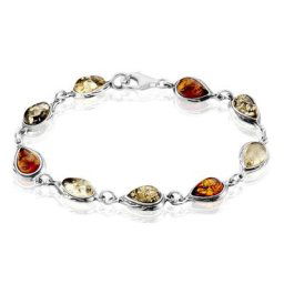 Bracelet Argent Blanc Fallone Ambres
