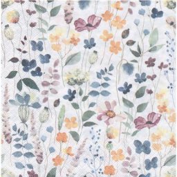 Serviettes en papier ""fleurs du jardin"", 33 x 33 cm, 20 serviettes