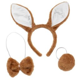Kit d'accessoires ""lapin"", marron/blanc