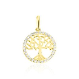 Pendentif Salvy Or Jaune Oxyde De Zirconium