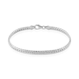 Bracelet Izel Maille Anglaise Or Blanc
