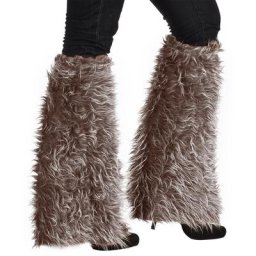Guêtres ""peluche"", marron