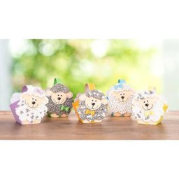 buttinette Kit créatif ""paniers moutons"", 5 pièces